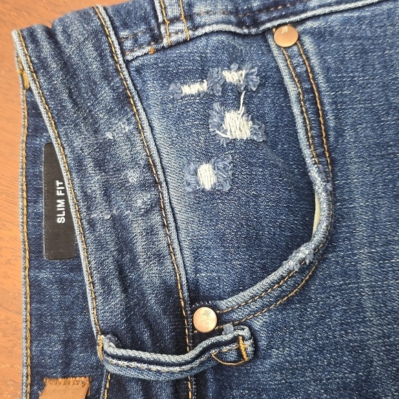 JUDY BLUE Denim Jeans Women's 7/28" Dark Wash Perfect - Picture 2 of 8